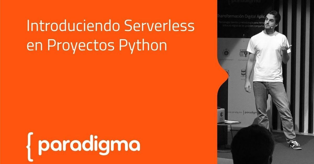 Screenshot of a technical presentation about Serverless Python, showing the speaker introducing three practical projects for getting started with serverless architecture