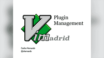 Portada de la charla VIM Plugin Management